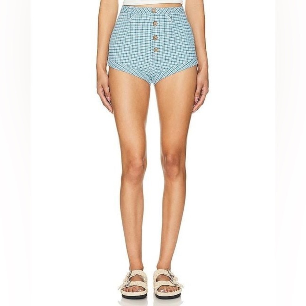 x REVOLVE Checked Out Plaid Brief In Blue Combo
Free People